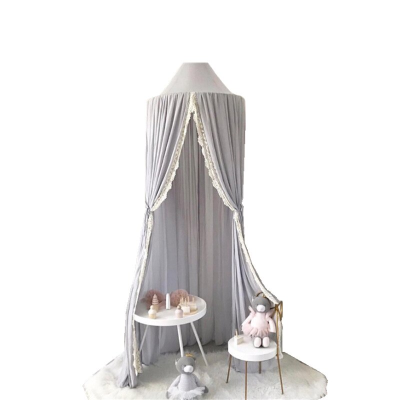 Mosquitera para cuna de bebé, estilo nórdico, Chifón con encaje, tienda de campaña para niños, mosquitera Simple para bebés, decoración del hogar para habitación de niños