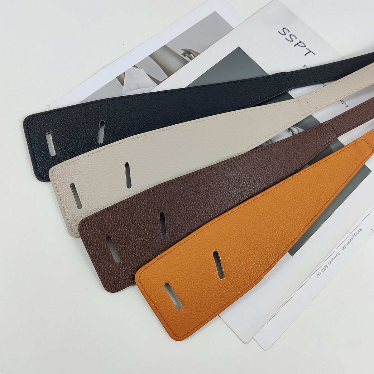 Belter for kvinner knute mykt pu-skinn langt linning bredt midjebelte for kvinner korsettbelte magebånd