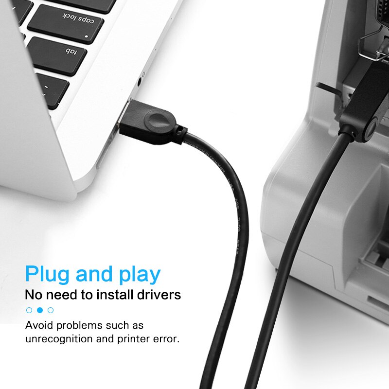 Ankndo usb 2.0 printerkabel til kamera epson hp canon printerledning 1m 3m høj speedextension kabel printer dataoverførsel cabl