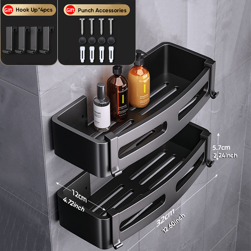 Badezimmer Regal Dusche Regale Ecke Regal Aluminium Wand Halterung Dusche Storage Rack Halter Bad Veranstalter Home Appliance