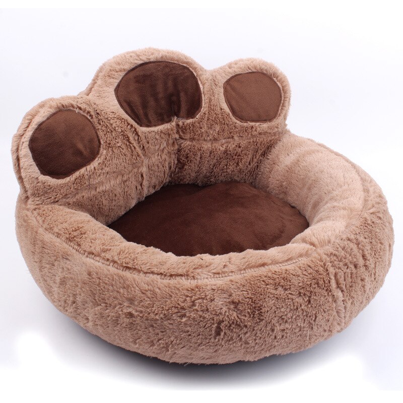 Cama cálida para mascotas, nido de Material suave para perros y gatos, sofá para cachorro, accesorios para invierno: brown / S 40X45 cm