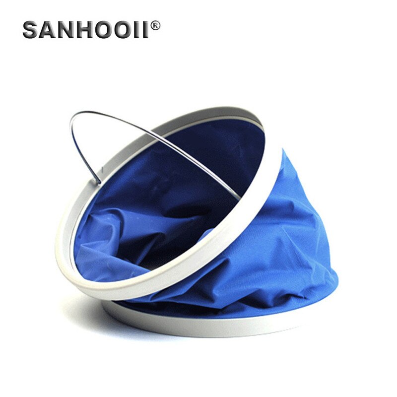 SANHOOII 11L Outdoors Vissen Essentiële Draagbare Opvouwbare Emmer Wasstraat Emmer Art Schilderij Borstel Wassen Kleur Willekeurige
