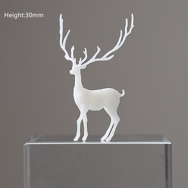 3 sztuk 3D trójwymiarowy las mikro krajobraz wypełniacz akcesoria przezroczysta żywica epoksydowa klej DIY wypełniacz dekoracje ełk deer tryb: Style 2