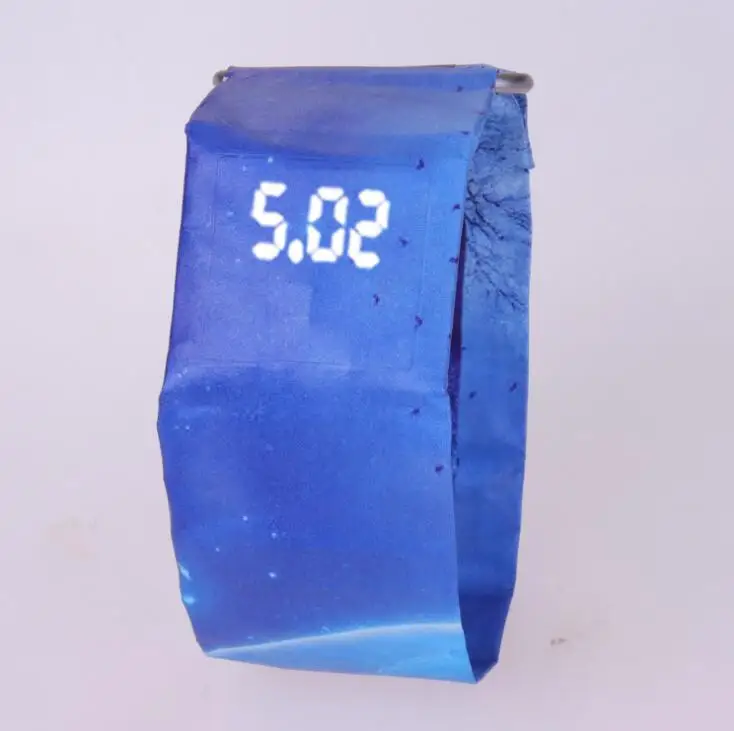 Relojes de papel creativos para hombres y mujeres, relojes digitales LED, relojes deportivos, precio barato,: Rojo