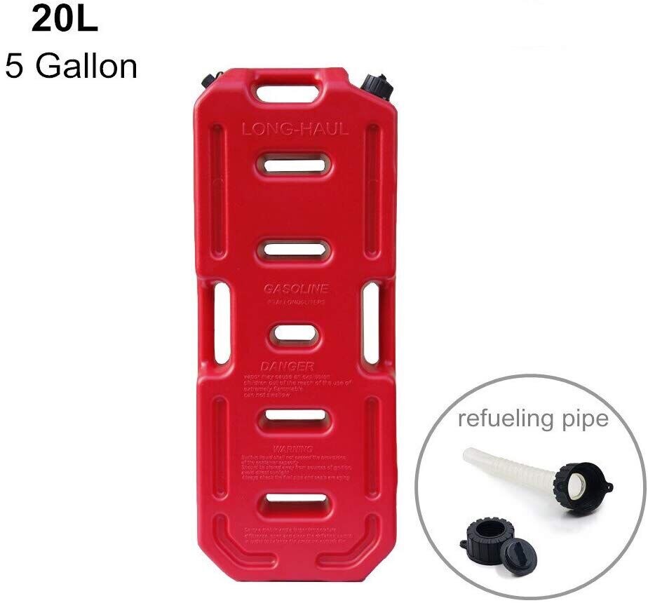 20L Portable Gasoline Diesel Fuel Tank with Refueling Pipe 5 Gallon SUV ATV Motorcycle Scooter Car Tanks Jerrycan