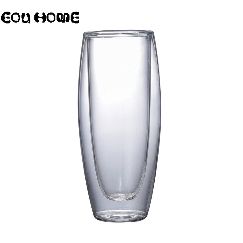 300 ml håndlavede varmebestandige dobbeltlags glas kaffe te drikke kop isoleret gennemsigtigt high-end rødvinsglas