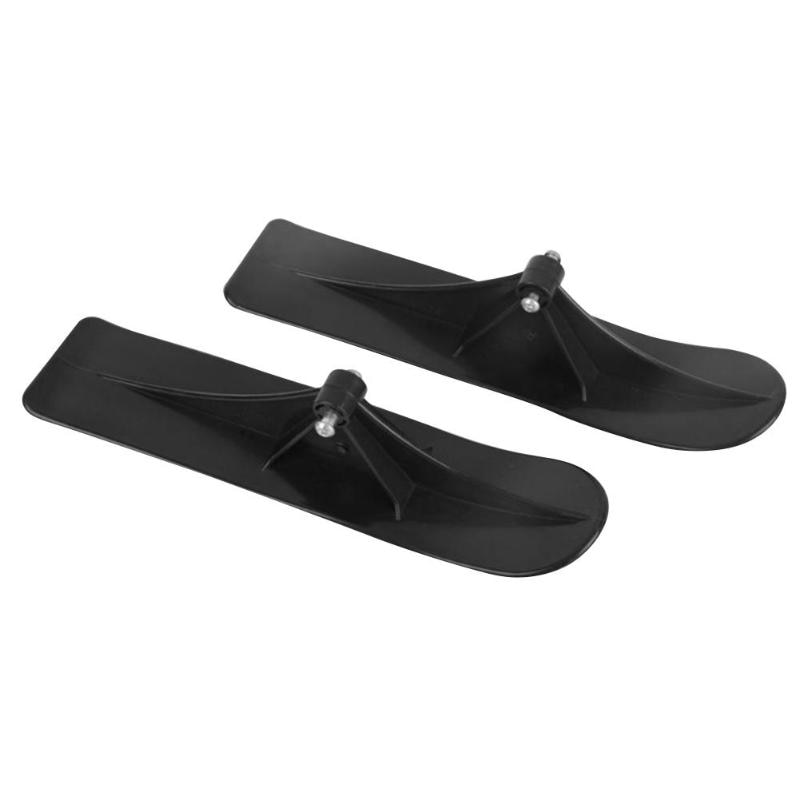 Ski Boards Effen Kleur Multifunctionele 1 Paar Pe Plastic Ski Board 2 In 1 Winter Outdoor sport Scooter Onderdelen Zwart