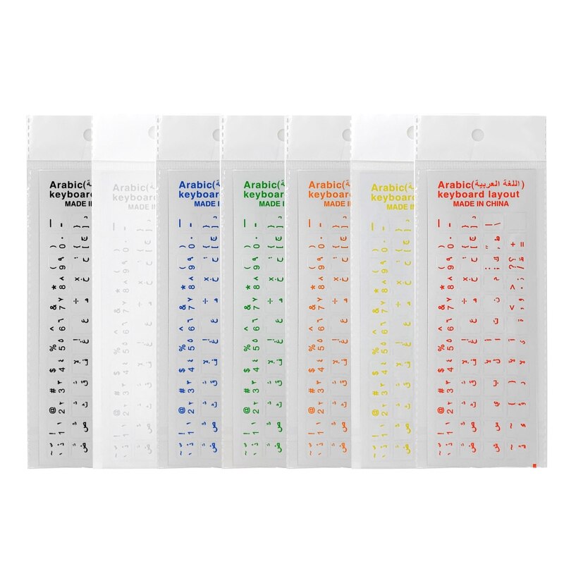 Arabic Keyboard Stickers Matte PVC Keyboard Sticker Letters Transparent for PC Computer Laptop Notebook Desktop Keyboard