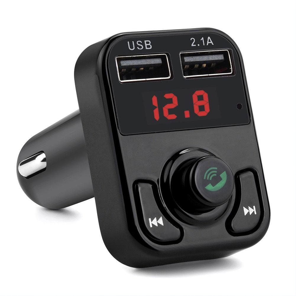 Universele Fm-zender MP3 Bluetooth Ontvanger Aux Stereo Auto Auto Fm-zender Draadloze Radio Adapter Fm Adapter: Black