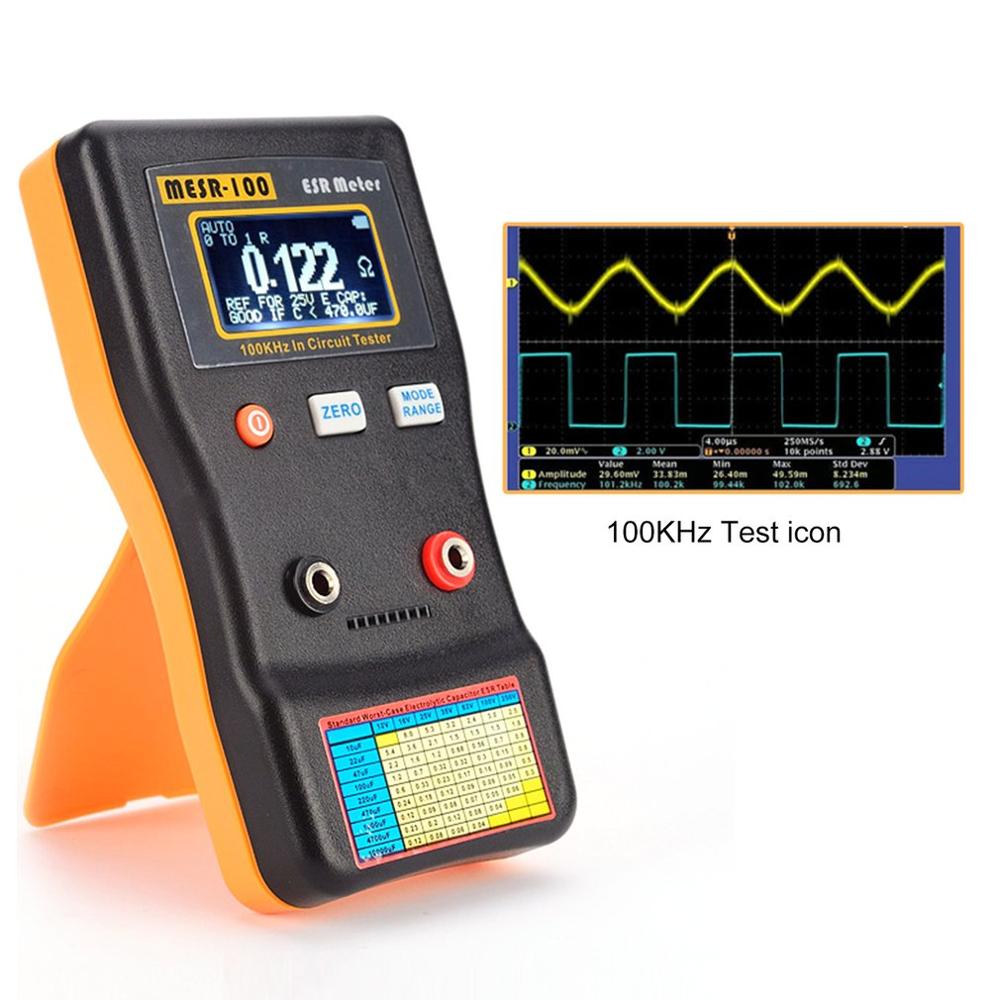 MESR-100 ESR Capacitance Meter Ohm Meter Measuring Capacitance Resistance Capacitor Circuit Tester