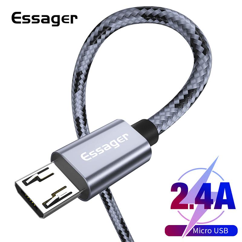 Essager micro cabo de carga usb cabo de data 3a cabo de carga rápida 0.25/1/2 m usbc micro cabo para todo o telefone android