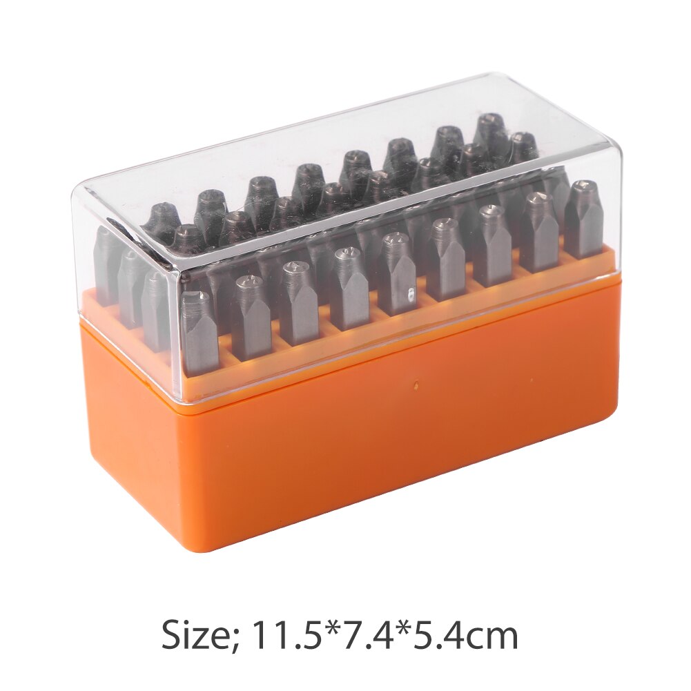 6mm Metal Stamping Tool Leather Punches Handicraft Household Carving Letter Steel Mold Metal Easily Handle Parts: Letter