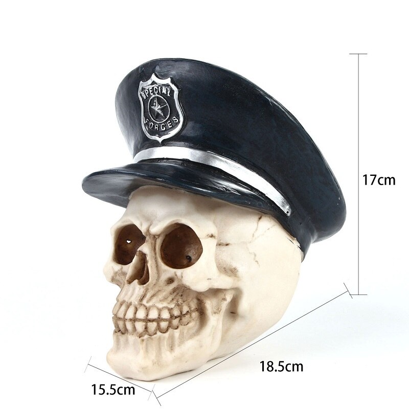 Human Skull Resin Skeleton Storage Hook Wall Mount Desk Ornament Living Room Sets Home Party Halloween Decor Accessory: Skull RH-6110