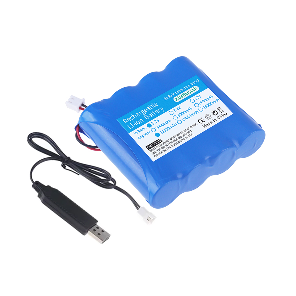 1S4P 3.7V 18650 12000mah Rechargeable Lithium Battery Pack Fishing LED Light Bluetooth Speaker 4.2V Emergency DIY Batteries: Red