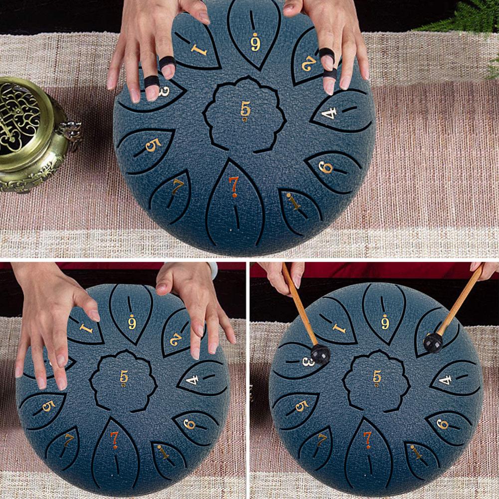 6 Inch Mini Drum 11 Tone Staal Tong Drum Tune C Percussie Hand Pan Drum Met Gewatteerde Drum Tas Musical instrumenten
