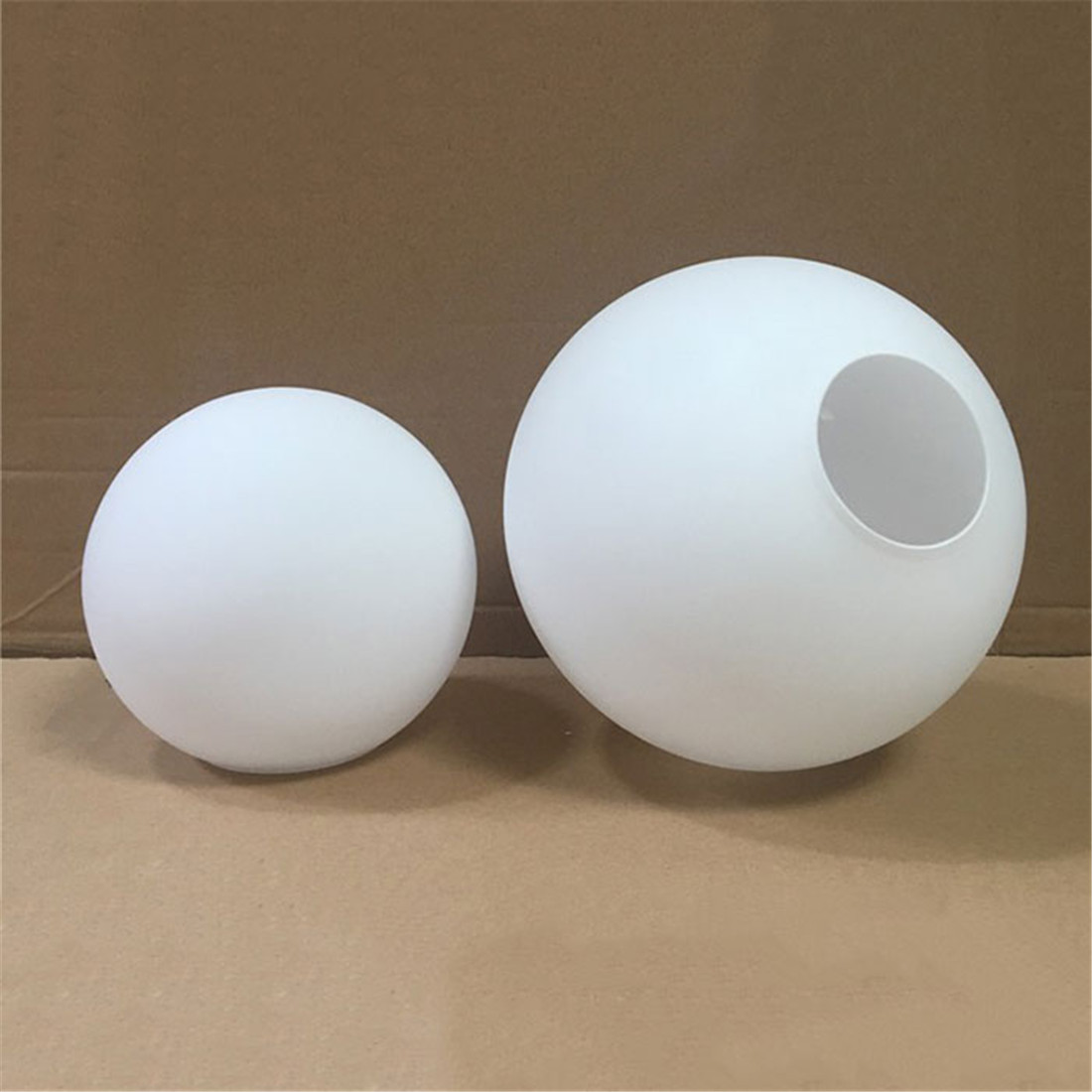 Einseitig öffnende Glasschirme, Ersatz, D6 cm, D8 cm, D10 cm, D12 cm, D13 cm, D15 cm, D18 cm, D20 cm, D25 cm, mattweiße Globus-Lichtabdeckung