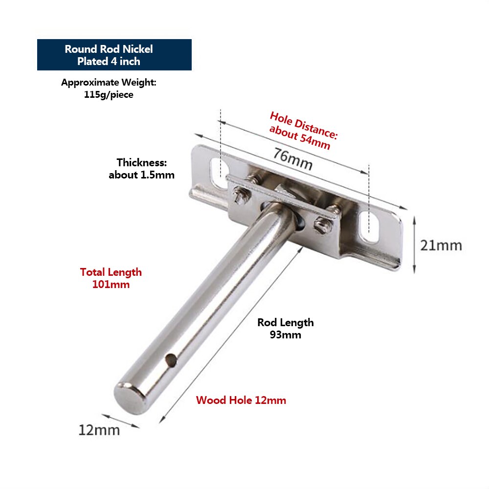 2Pcs DIY Invisible Floating Shelf Brackets Adjustable Blind Shelf Floating Support Brackets Concealed Mount for Home Wall: Cylindrical-4 inch