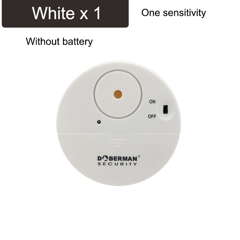 1-5pcs Door Window Security Alarm Ulrta-Slim Warning Wireless Alarm Vibration Sensor for Home Security Protection Alarms System: A White 1Pcs