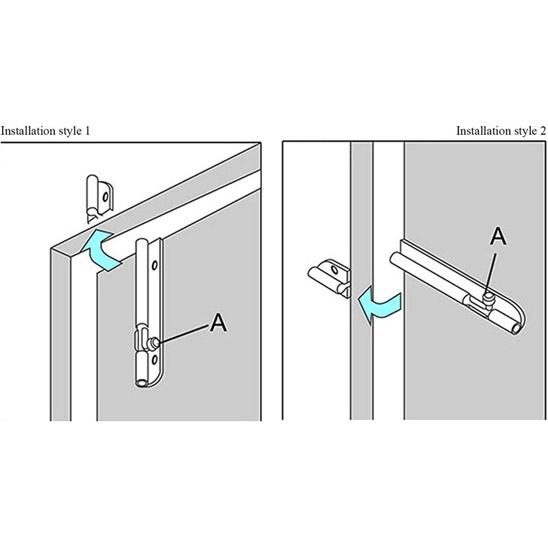 2Pcs Slide Bolts Lock Stainless Steel Latch Heavy Duty Door Bolt Sliding Door Latch for Doors Gates Bathroom Pet Doors