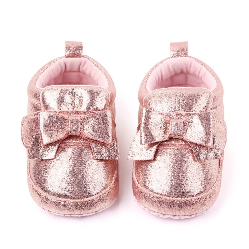 Herfst Baby Meisjes Schoenen Strik Prinses Stijl Anti-Slip Peuter Zachte Zolen Casual Eerste Walking Schoen Voor Baby/: Roze / 12