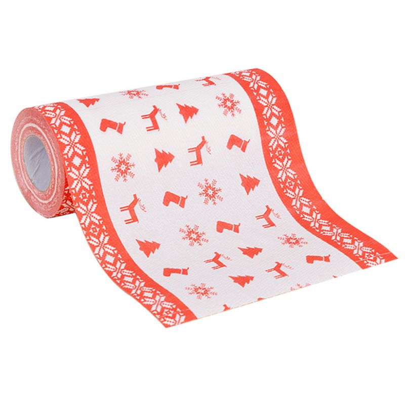 Weihnachten Küche Papier Handtuch Rolle Karikatur Elch Santa Schneemann Reinigung Tissure 667D