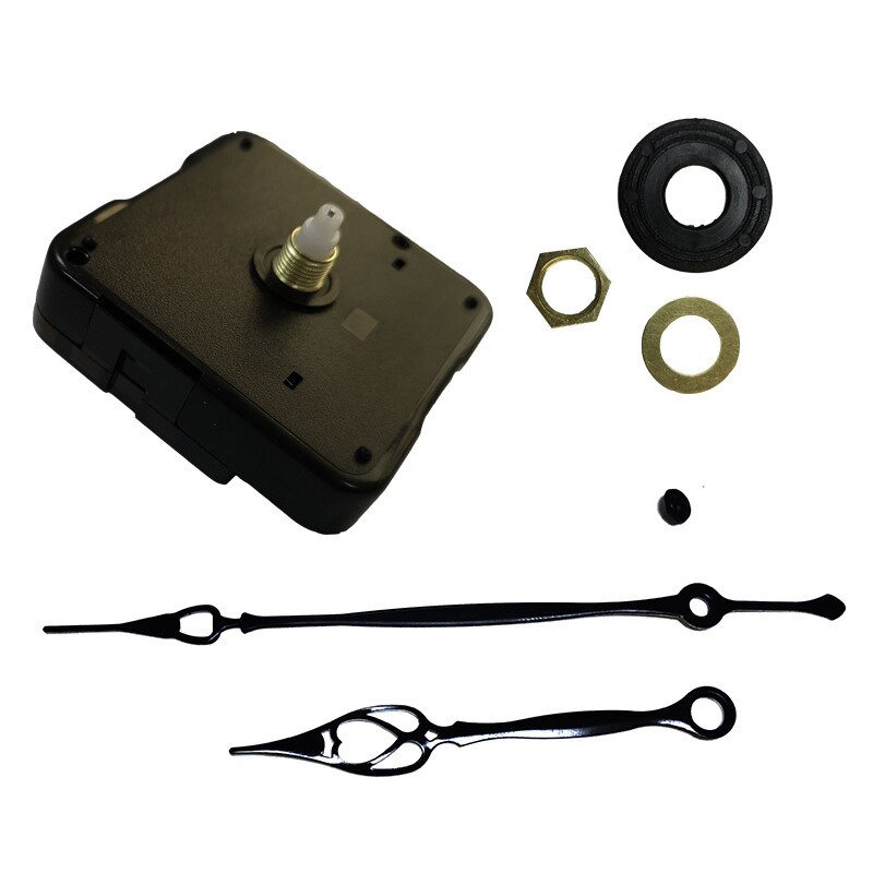 Mute Klok Beweging Met Creatieve Zwart Metalen Handen Voor Wandklok Асовой Механизм Clockwork Diy Kits Accessoires Vervanging