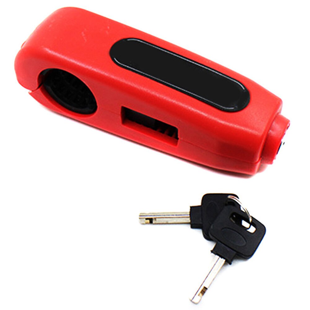 Motorfiets Stuur Grip Brake Lock Universele Kleurrijke Anti Diefstal Slot F-Best: Rood