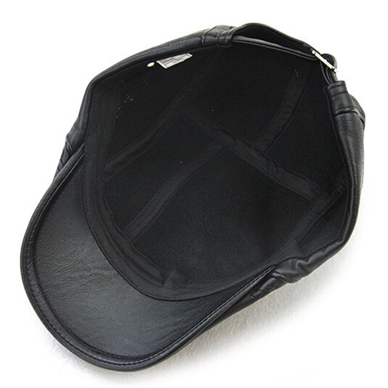 Xthree spring herre hat imiteret læder baret hat casquette cap hatte til mænd visir solhat gorras planas flade kasketter pu