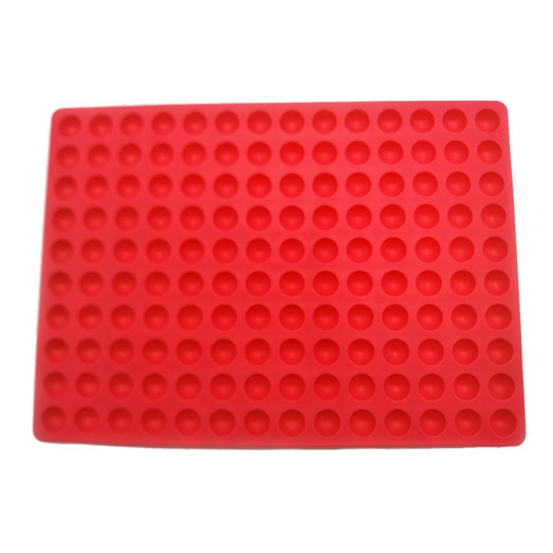 Siliconen Bakken Mat - 2 Cm Halfrond Siliconen Mat Met Knoppen-Bakvorm H58C: Rood