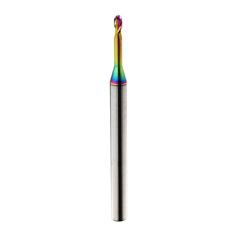 Fresadora de extremo de bola HRC55, fresa de extremo de punta de bola Extra larga, herramientas de carpintería de 2 flautas, mecanizado de acabado CNC: 3.175*1.5*7 / 34mm