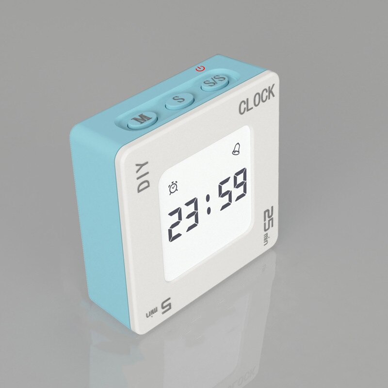 Digital Timer Shaking Digital Alarm Minute Time Manage Device Meeting Kitchen Timer DIY Multifunction Daily Clocks: Blue Digital Timer