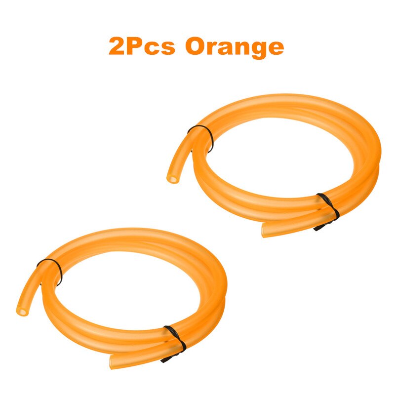 2Pcs 1M Motorcycle Motorbike Fuel Hose Line Petrol Gas Oil Hose Pipe Tube ATV Mini Moto Dirt Pit Bike For Honda Yamaha Suzuki: 2Pcs Orange