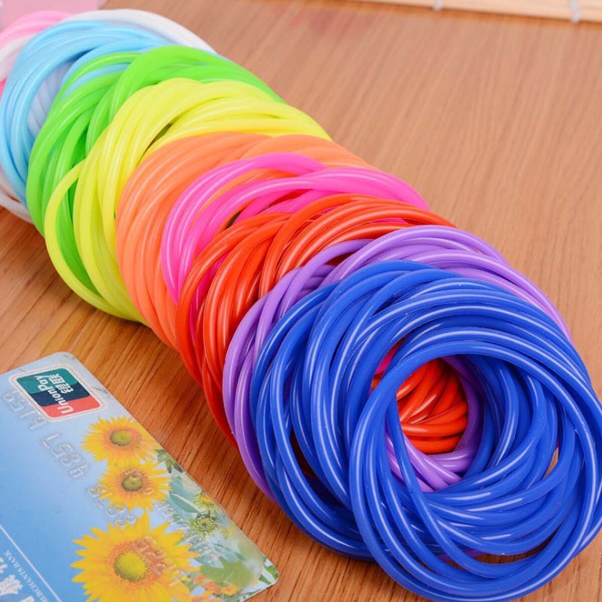 color silicone Women Hair Bands Waterproof Sports Bracelet Elastic Hair Rope Hair Accessoires