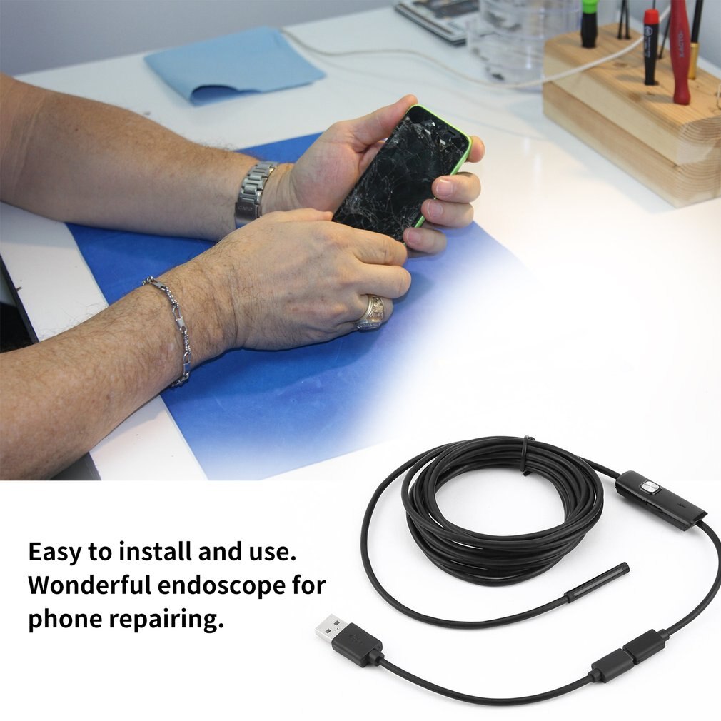 Endoscope Mini Camera Otoscopio Usb Security Camera 5.5mm For Android Phone Smartphone And PC Otoscope Inspection Camera