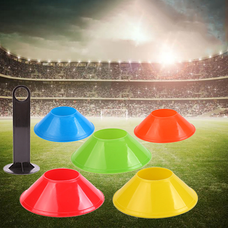 10 Stuks Kegel Set Voetbal Trainingsapparatuur Voor Kid Pro Disc Kegels Agility Oefening Obstakels Vermijden Sport Training Accessoires
