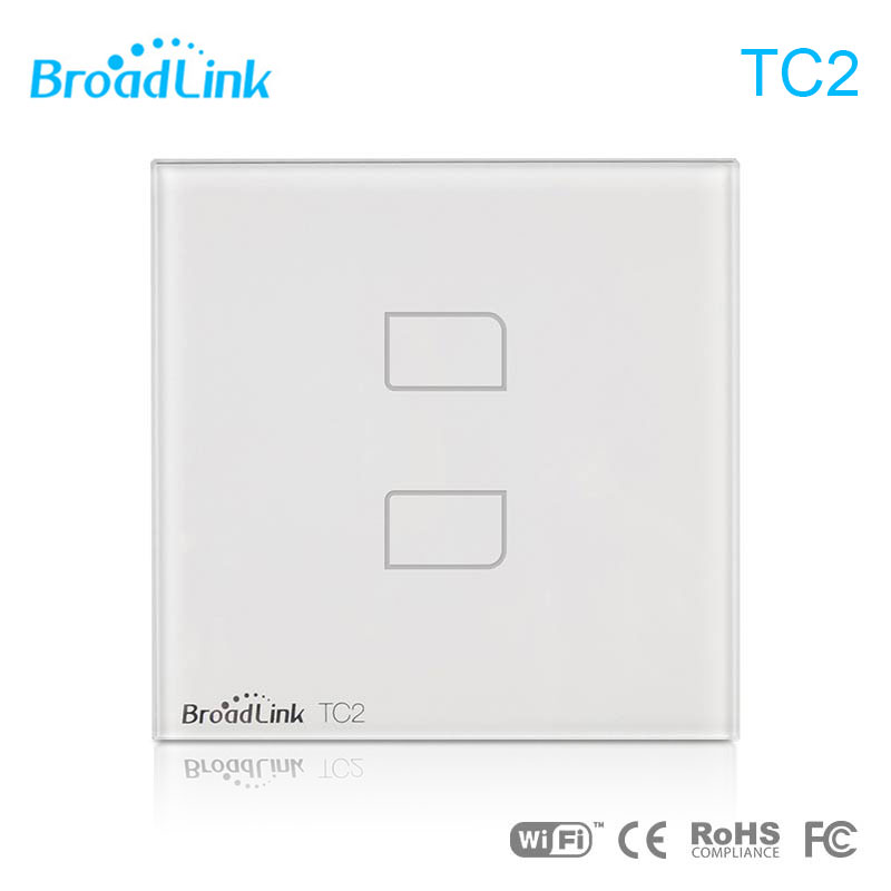 Broadlink  tc2 1 bande /2 bande /3 bande / eutouch  rf433 wifi vægafbryder enkelt kontrol trådløs wifi remotel kontrol væglys: Eu 2 bande