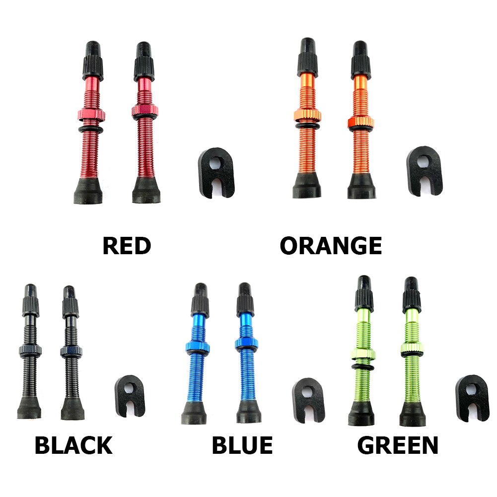 2 Stuks 60Mm Aluminium Stuurpen Franse Presta Ventiel + Tool Voor Mtb Racefiets Fiets Tubeless Band Band fietsen Accessoires