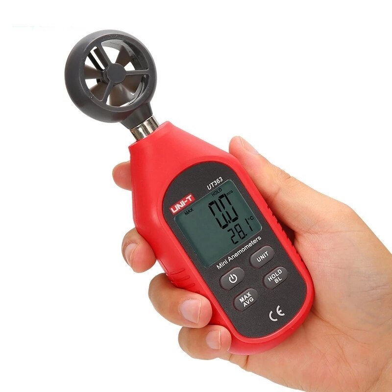 UNI-T UT363 UT363BT Mini Handheld Anemometer With Bluetooth Digital Wind Anemometers Speed Measurement Temperature Tester.