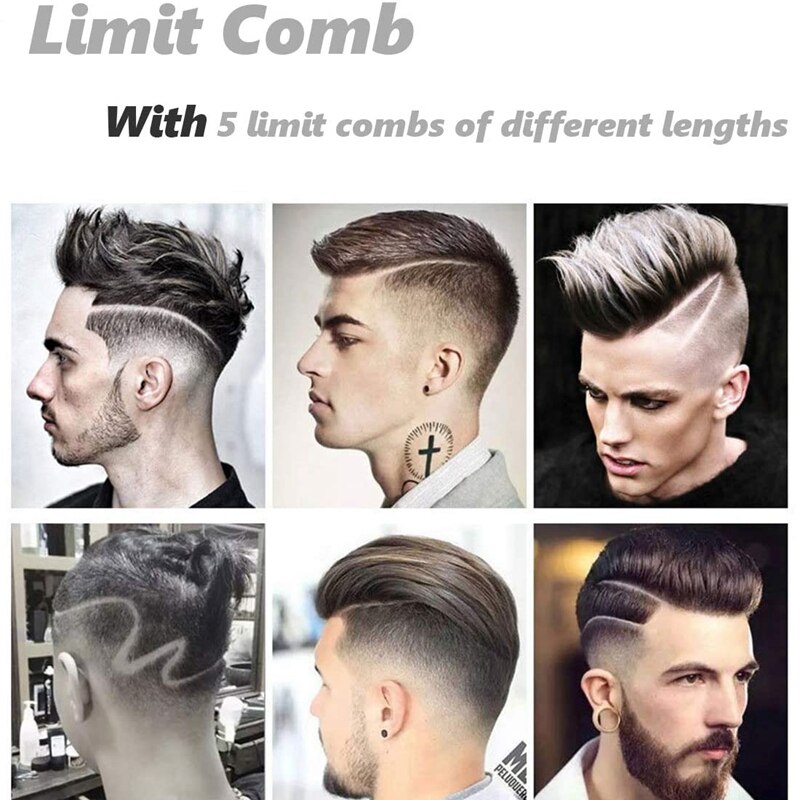 Tondeuse voor mannen, draadloze elektrische tondeuse, tondeuse met snijkammen, haarknipset