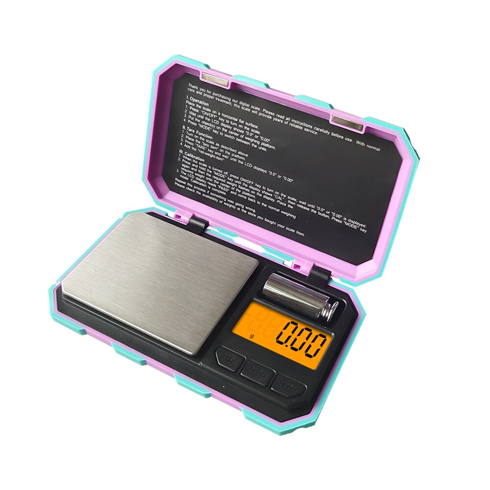 200*0.01g Mini High Precision Digital Portable Jewelry Gold Scale Banlance Weight Tools Electronic Kitchen Machine: pink