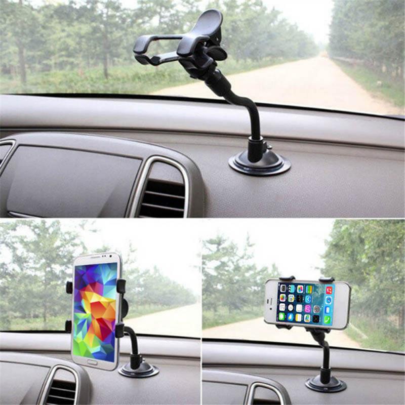 Auto Telefoon Houder 360 Graden Draaien Mobiele Telefoon Stand Car Mount Gps Voorruit Lange Arm Clip Houder Auto Interieur Levert