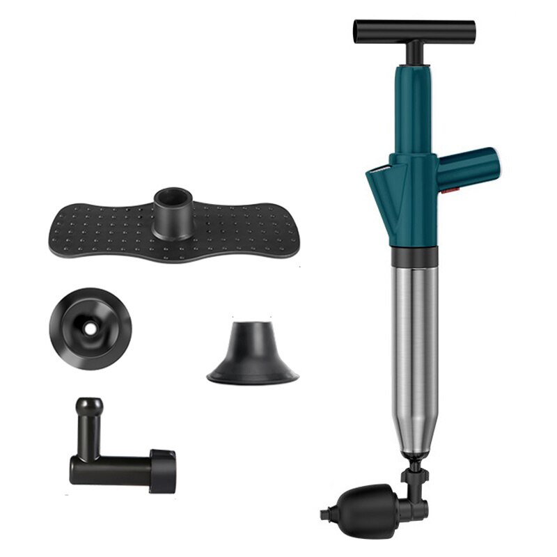 Toilet Plungers Drain Unblocker High Pressure Air Drain Blaster Cleaner Powerful Manual Pneumatic Dredge Equipment Clogged Pipe: Default Title