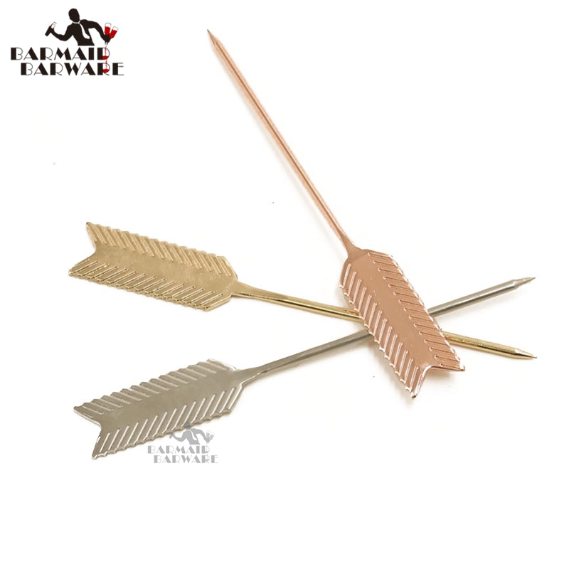1 stk frugtcocktail pick stick rustfrit stål frugt sticks bar værktøj drikke røre sticks martini pick fest tilbehør