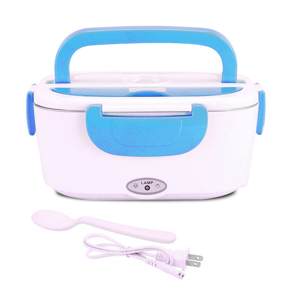 1.3L-1.5 L Portable Car Electric Lunch Box Food Storage Container Heater 40W 110V Food Grade Plastic Truck Oven Cooker: Blue