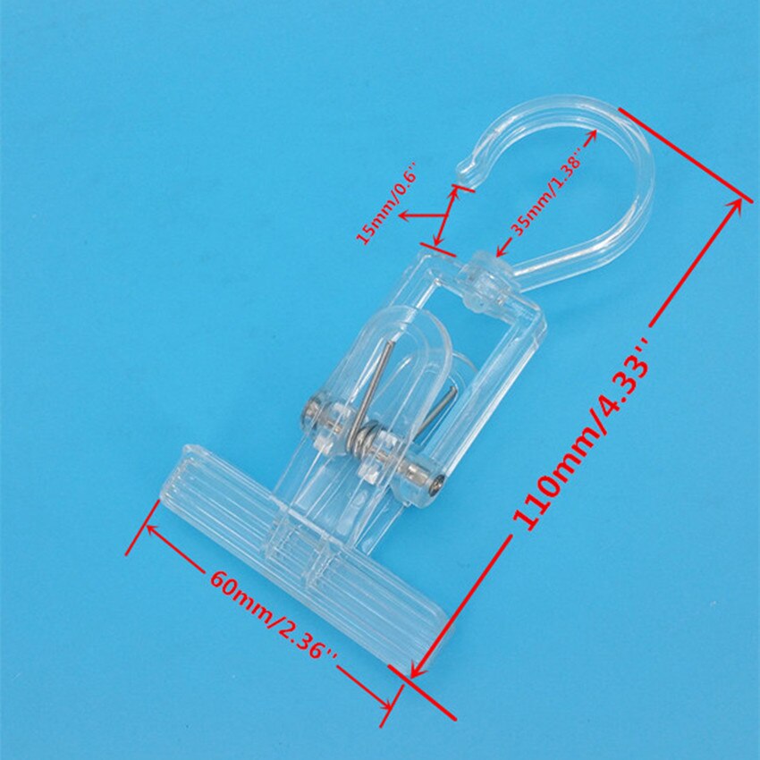 Plastic Clear POP Sign Display Clip Holder Rotatable With Strong Gripping Fri Hanging Poster PVC Foam Board 10pcs