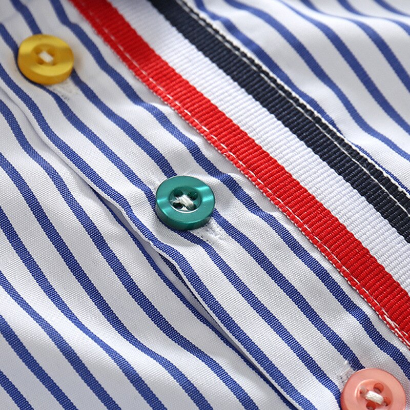 Boys Clothes Set Striped Shirt Shorts Set Of 2 Short-sleeved Tops Pants 2-piece Set For Children 2-6 Years Boy