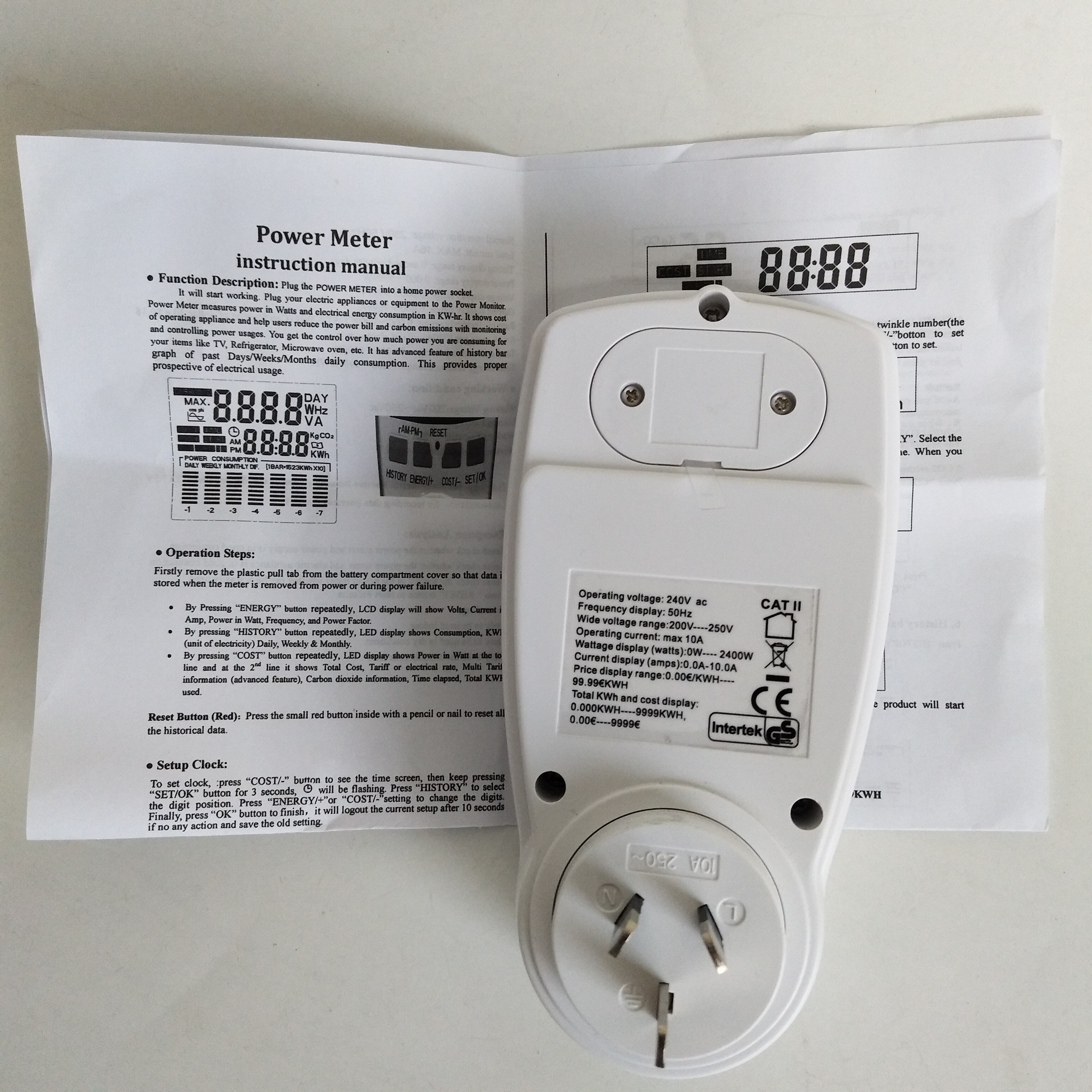 Australian Plug In Digital Voltage Wattmeter Power Analyzer Electronic Power Meter Energy Meter Automatic Kwh Power Switch