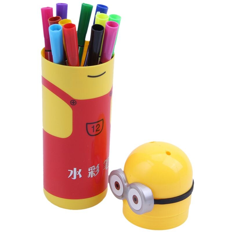 12 färger markör set överstrykningspenna brevpapper skiss markörer tvättbara akvarell pennor för barn populära konsttillbehör