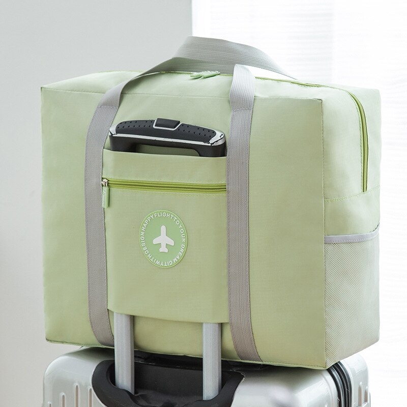 Rejse trolley taske rund standard fly quilt buggy bag familie rejsetaske: Grøn