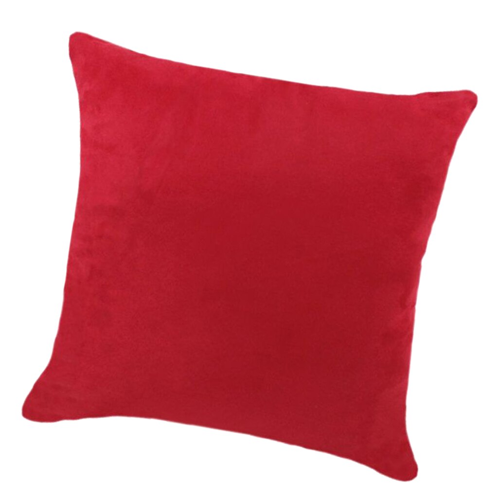 Dekorativa kuddfodral -soft touch enfärgade mocka kuddfodral för vardagsrum hem hotell dekoration: Röd 60cm